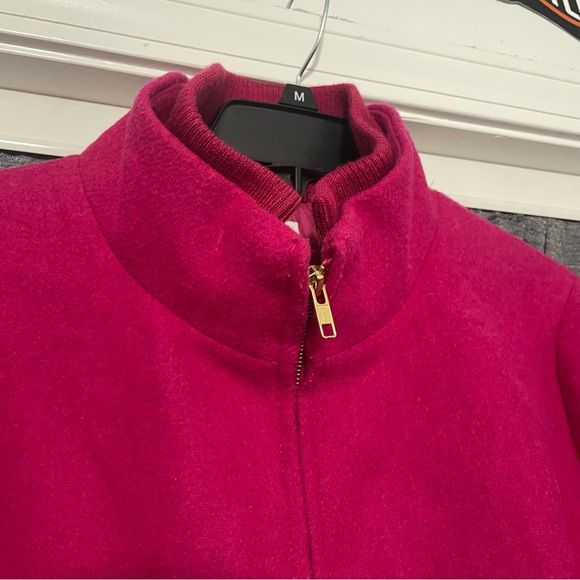 J. Crew Factory Wool Village Coat Barbie Pink Zip Up Jacket Plus Size 20 - Picture 5 of 10